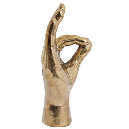 Beeld hand pico bello brons, foto zijkant 2