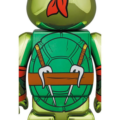 1000% Bearbrick - Raphael Chrome Teenage Mutant Ninja Turtles, achterkant zoom foto