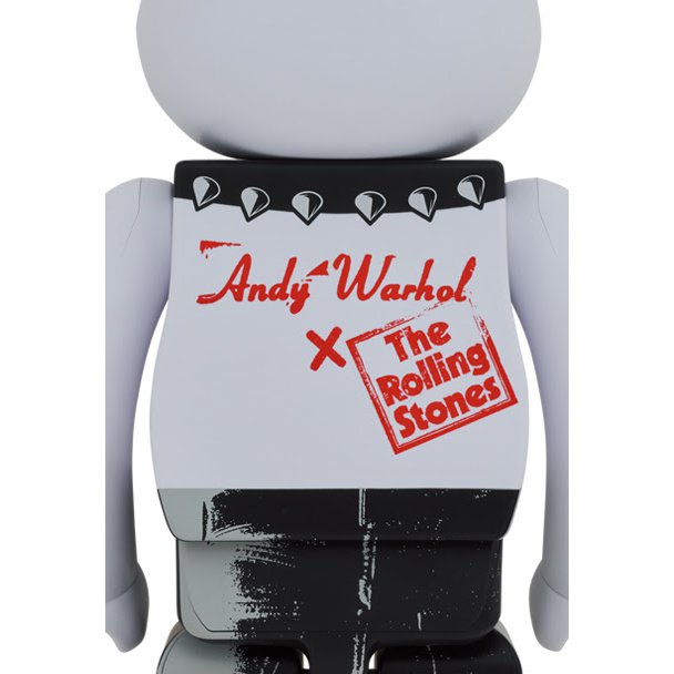 1000% Bearbrick - The Rolling Stones (Sticky Fingers - Wit), achterkant zoom foto
